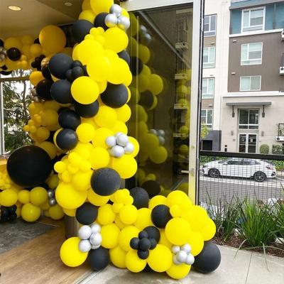 China DIY Yellow Bee Balloons Arch Garland Bee Color Latex Balloons Kids Birthday Baby Shower Party Decoration Favor Balloons Kits for sale