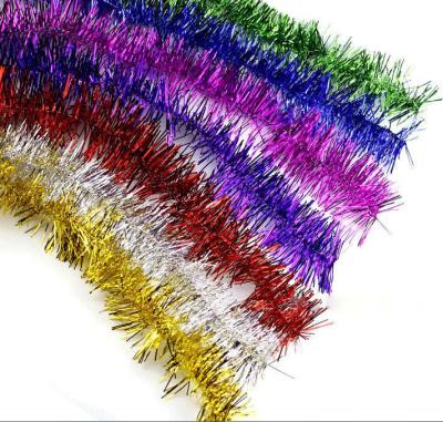 China DIY 2m Christmas Tinsel Garland Party Supply for Wedding Decoration Garland Christmas Tree Xmas Festival Birthday Colorful Decor for sale