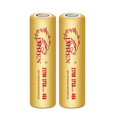 China Cool toys stock IMREN 21700 lithium ion battery 3750mah battery 40a 3.7v for Ebike for sale