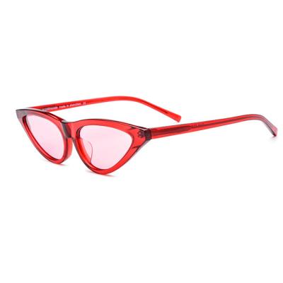 China Trendy Fashion Sunglasses Women's Summer Red Cat Eye Triangle Sun Glasses for sale