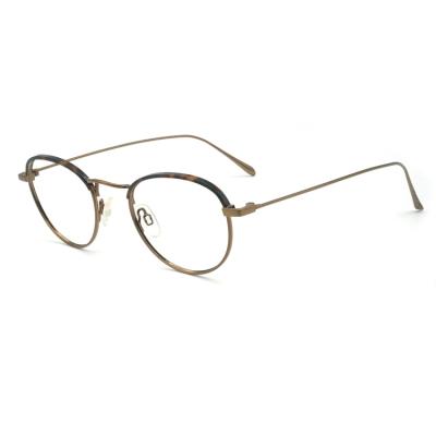 China Latest Trending Full-rim Manufacturers Show Custom Metal Student Unisex Optical Eyeglasses Eyeglasses for sale