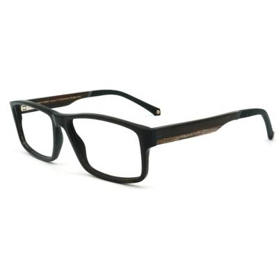 China Luxury Design Mens Blue Rectangle Buffalo Horn Eyewear for sale