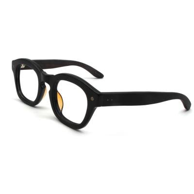 China Fashion Designer Wood Eyeglass Top Grade Retro Eyewear High Quality Frame For Men for sale