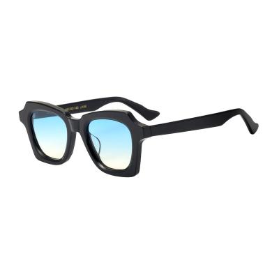 China Fashion Sun Glasses Acetate Designer Big Frame Black Square Vintage Square Sun Glasses UV400 for sale