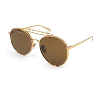 China Fashion Sunglasses Wholesale Custom Women Men Vintage Round Frame Metal Sunglasses for sale