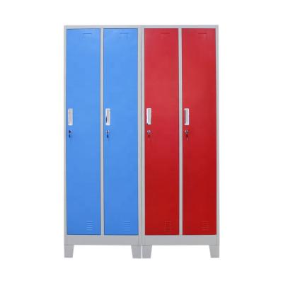 China Hot Sale Italy Metal Product Convertible 2 Door Locker Safe Clothes Wardrobe With Feet for sale