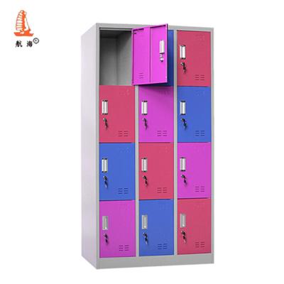 China Mini Compartment Metal Mini Comp Kindergarten 12 Door Kids Toy Storage 4 Tier Steel Kids Cabinet For Sale for sale