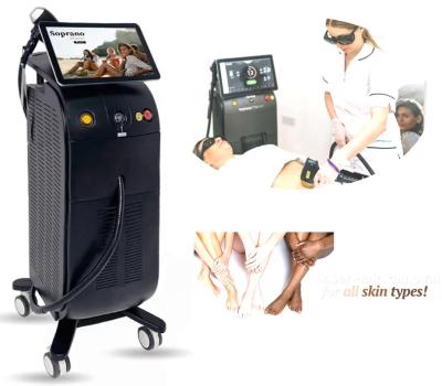 China Hair Removal 1200W 1600W 1064 Diode Laser Hair Removal 755 808 Soprano Titanium for sale