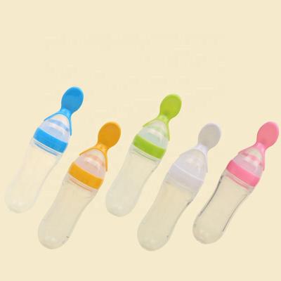 China BPA Free Wholesale Infant Cereal Feeder Bottle Baby Spoon Bottle Infant Feeder for sale