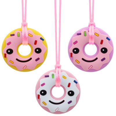 China 100%food grade silicone Teether Customized Silicone Baby Teether Toys Cute Necklace Design Sensory Toys Teether Accessory for sale