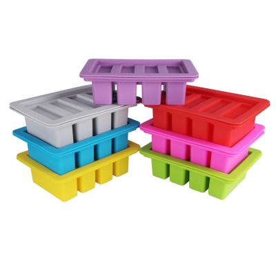 China Large Sustainable 4 Cavity Silicone Butter Mold Tray Silicone Ice Cube Trays Microwave With Oven Safe for sale