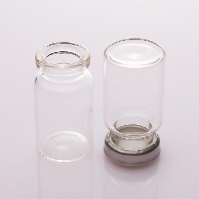 China Transparent Tubular Glass Cosmetic Vial 7ml Crimp Neck Glass Vial for sale