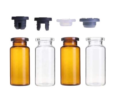 China Glass Medicine 7ml Injection Vials With Stopper And Rubber Cap for sale