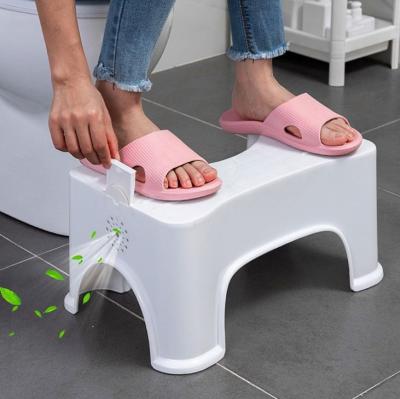 China Storage Aroma Toilet Stool Thickened Non-slip Plastic Bathroom Toilet Stool for sale