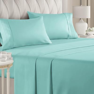 China Hotel Quality Folded Luxury Shrink and Fade Resistant Bed Sheets Set for Queen Beds for sale