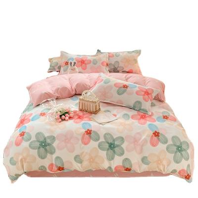 China Nantong Disposable Home Textile Factory Direct King 4pcs Printed Microfiber Cartoon Kids Bedclothes Duvet Cover Set for sale