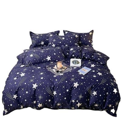 China Free Shipping Disposable 3pcs 4pcs Cartoon Cotton Feeling Cloth Queen Printed Duvet Cover Set for sale