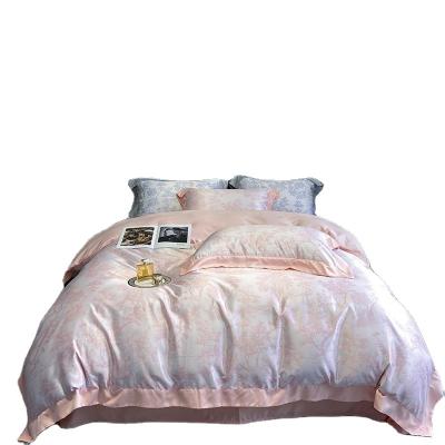 China Folded King Size Silk Satin Sheet Polyester Luxury Bedding Set 4-Piece Sheet Set for sale