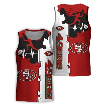 China Wholesale 32 high quality polyester quick dry football teams sleeveless t-shirt for sale