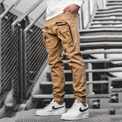 China New Arrival Streetwear Mens Multi Pockets Anti-pilling Cargo Pants Joggers Sweatpants Pants For Men for sale