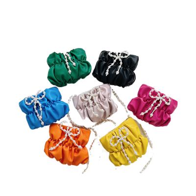 China 2021 fashion hot sale new ladies and children pearl messenger bag for sale