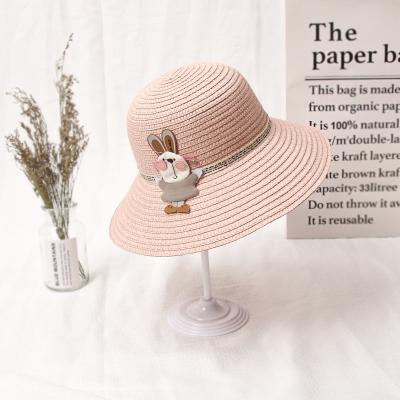 China Checked 2021 New Children's Straw Hat Satchel Suit Small Bag Summer Girl Cute Outing Collocation for sale