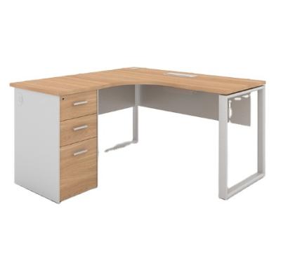 China Single Seat Foldable Style Office Desk Furniture L Shaped Desk Table With Drawer for sale