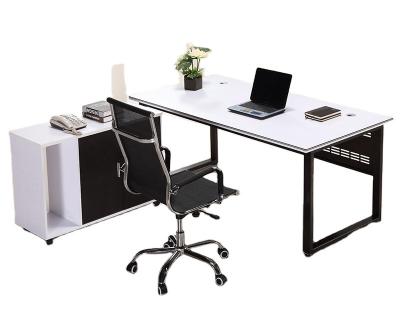 China Modern L Shaped Foldable Computer Desk Writing Table Office Desk with Metal Legs for sale