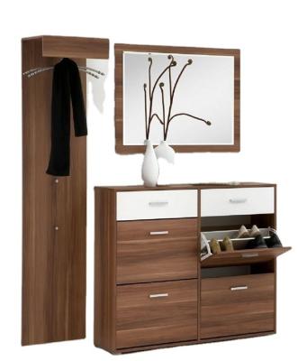 China Fashion Design Convertible Super Fast Delivery Quality 4 Tier Wooden Modern Shoe Cabinet With Mirror for sale