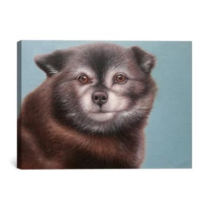 China Realistic Hand Painted Custom Dog Portrait Pets Oil Painting From Photo for sale