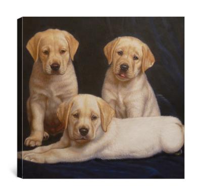 China Modern Handmade Hot Selling Love Dog Portrait Oil Painting For Home Decoration for sale