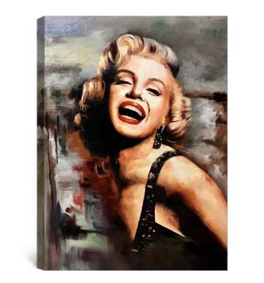 China Modern Impressionist Famous Figurative Woman Art Figure Marilyn Monroe Oil Painting Canvas for sale