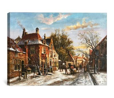 China High Quality Handmade Classic European Impressionist Netherlands Pastoral Landscape Oil Painting On Canvas For Wall Decor for sale