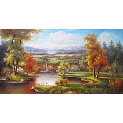 China Beautiful impressionist modern nature landscape paintings for wall decoration for sale