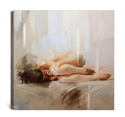 China Impressionist Modern Abstract Girl Wall Art Nude Canvas Oil Painting For Bedroom for sale