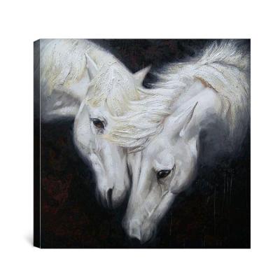 China Modern Handmade Hot Sale Horse Head Painting of White Horse for Home Decoration for sale