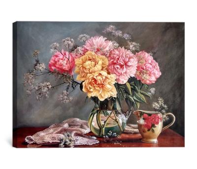 China Beautiful Classical High Quality Still Life Flower Fresh Paintings On Canvas for sale