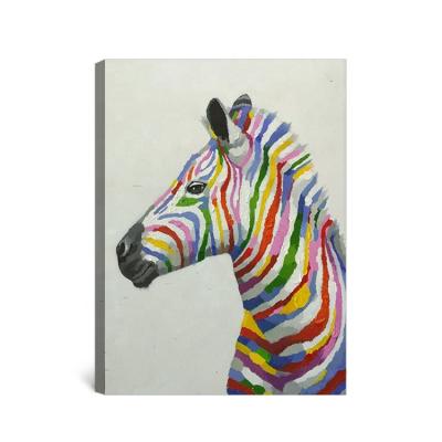 China Modern High Quality Wall Decoration Zebra Pop Art Oil Painting for sale