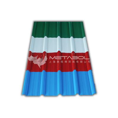 China Prepainted Container Plate Corrugated Galvalume Steel Sheet EN 10169-DX54D+AZ PPGL Roof Sheet AKZONOBEL RAL Color for sale