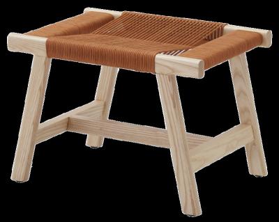 China Multifunctional Breathable Ash Solid Wood Frame With Rope Color Legs Bright Chair Stool for sale