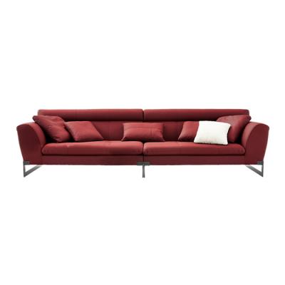 China Wholesale Fashion Luxury Generous Red Color Leather Sofa For Home From Unremovable Manufacturer for sale