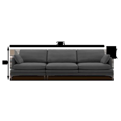 China Factory Customized Hot Sale Dark Gray Color Customized Fabric Sofa For School And Mall for sale