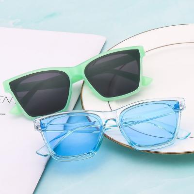 China Fashionable Custom Women Men Vintage Rectangle Coloful Frame Logo Plastic Sunglasses Comfort Square Sun Glasses 2021 for sale