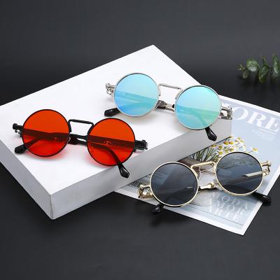 China Steampunk Sunglasses Shape Vintage Springs Legs Around Vapor Sun Glass Steampunk Men HD Polarized Sunglasses for sale