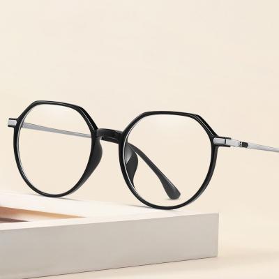 China New Unisex Big Frame Optical Design Anti-blue Eyeglasses TR90 Glass Optical Sights Anti-blue Round Round Glasses for sale