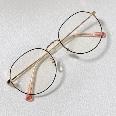 China New Fashion Brand Designers Women Anti Prescription Blue Light Metal Eyewear Anti Blue Light Glasses Frames Female for sale