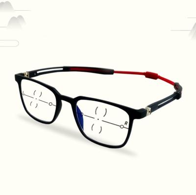 China New Style Long Time Wear Magnetic Hang Neck Multi Focus Reading Glasses Anti Hyperopia Blue Light Glasses for sale