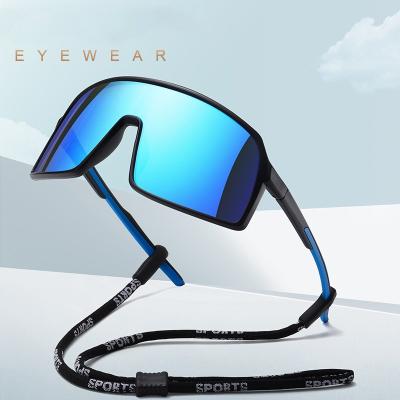 China New Polarized Men's Sports Cycling Sunglasses One Piece Big Frame Women Polarized TR90 Sport Sunglass for sale