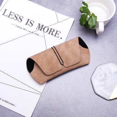 China Portable Logo Sunglass Packaging Box Frosted Leather Glasses Case Myopia Durable Custom Eye Case for sale