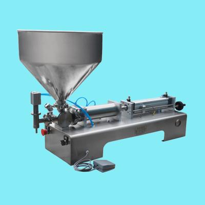 China Single Head Semi-automatic Small Horizontal Pneumatic Pedal Beverage Filling Machine for sale